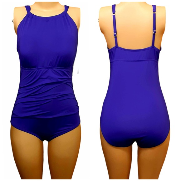 Jantzen Other - NEW Jantzen One Piece Swimsuit Tummy Control Blue